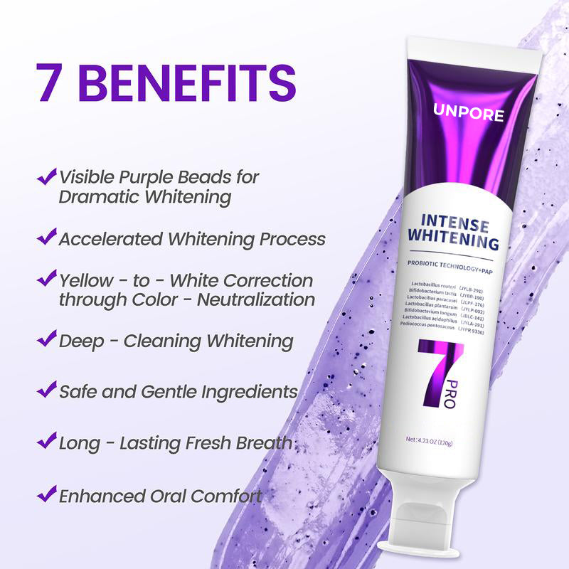 Unpore 7-Probiotic Purple Whitening Toothpaste